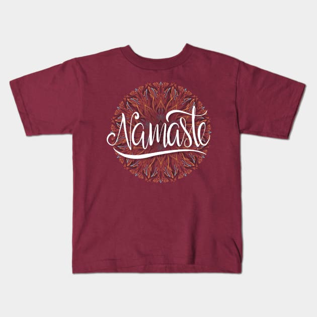 Namaste yoga - meditation spirituality shirt - hindu Kids T-Shirt by OutfittersAve